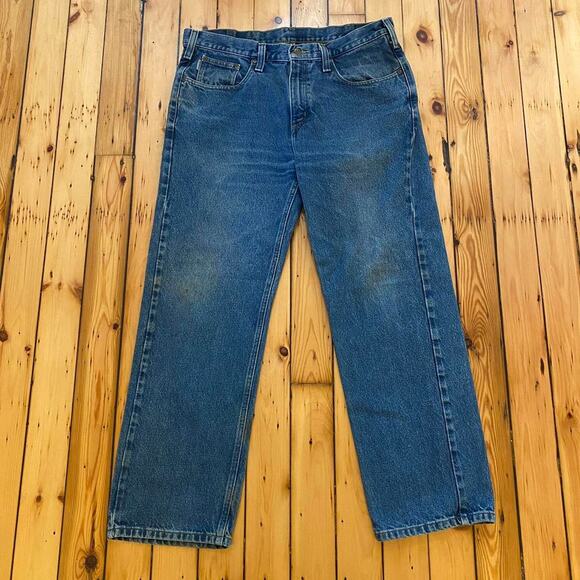 Vintage 1990s Distressed Carhartt Jeans Workwear Size 36x30 - Picture 4 of 4
